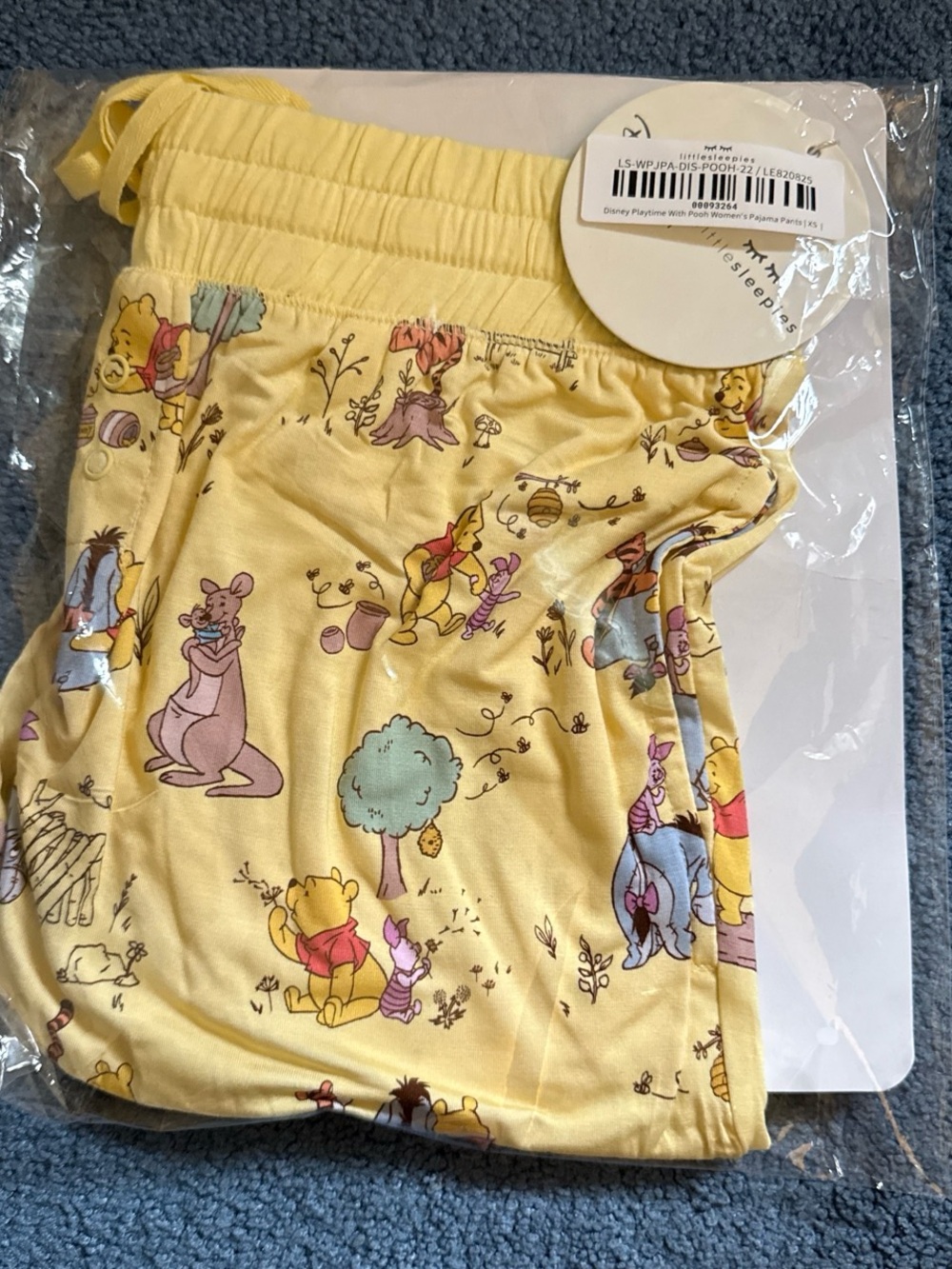 Little Sleepies Yellow Winnie the Pooh Jogger Pants